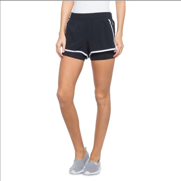 Spyder Pants - Spyder Stretch Woven Running Shorts - Built-In Undershorts